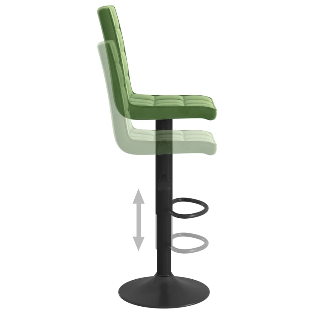 Bancos de bar 2 pcs veludo verde-escuro