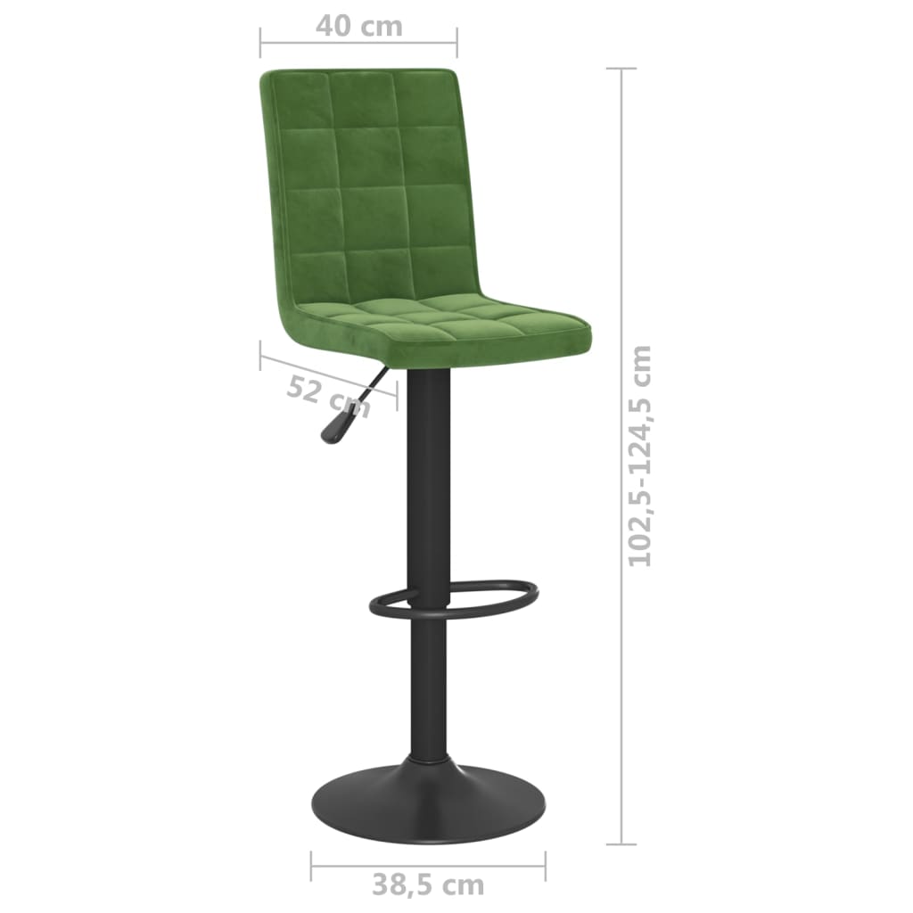 Bancos de bar 2 pcs veludo verde-escuro