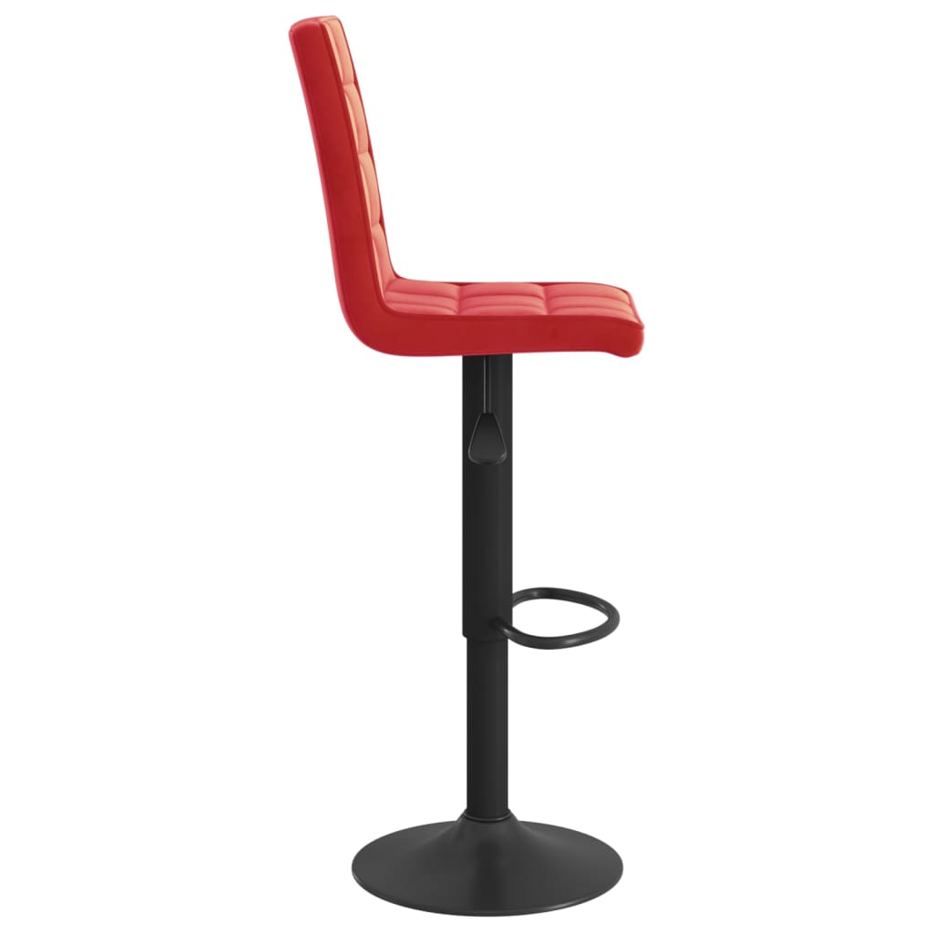 Bancos de bar 2 pcs veludo vermelho tinto