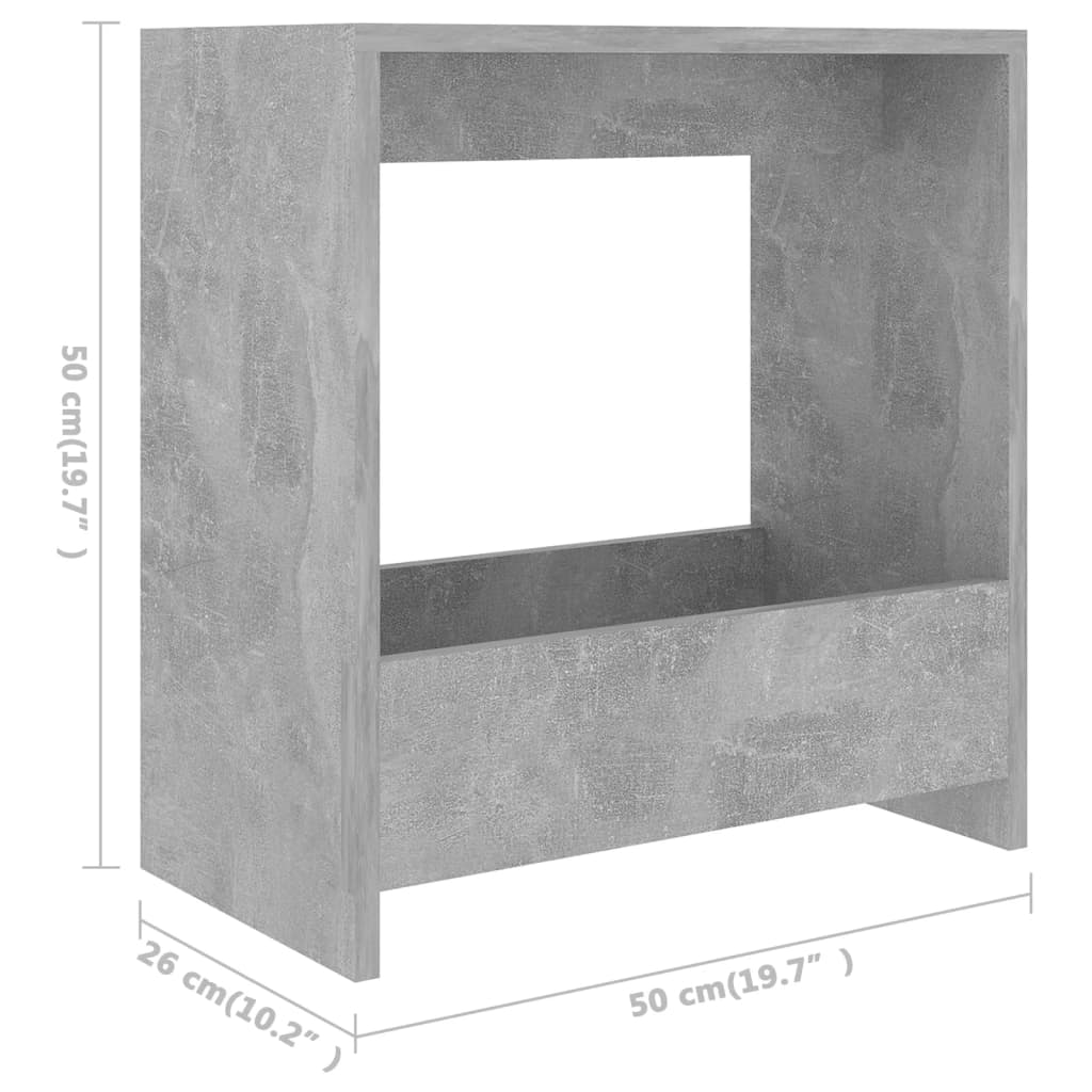 Mesa de apoio 50x26x50 cm derivados de madeira branco