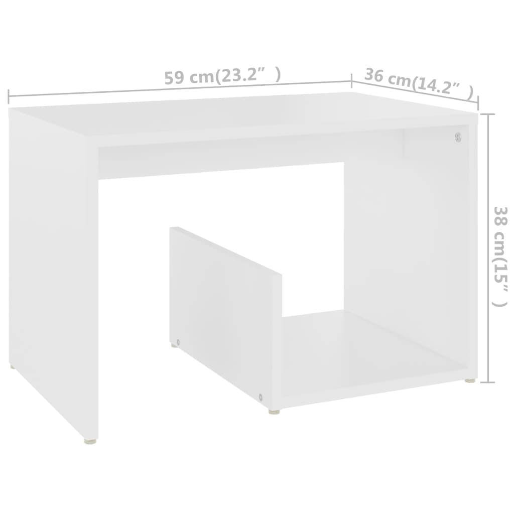 Mesa de apoio derivados de madeira branco/carvalho sonoma