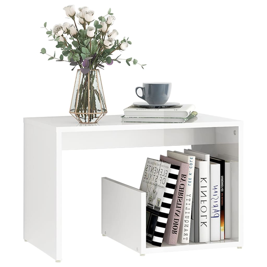 Mesa de apoio derivados de madeira branco/carvalho sonoma