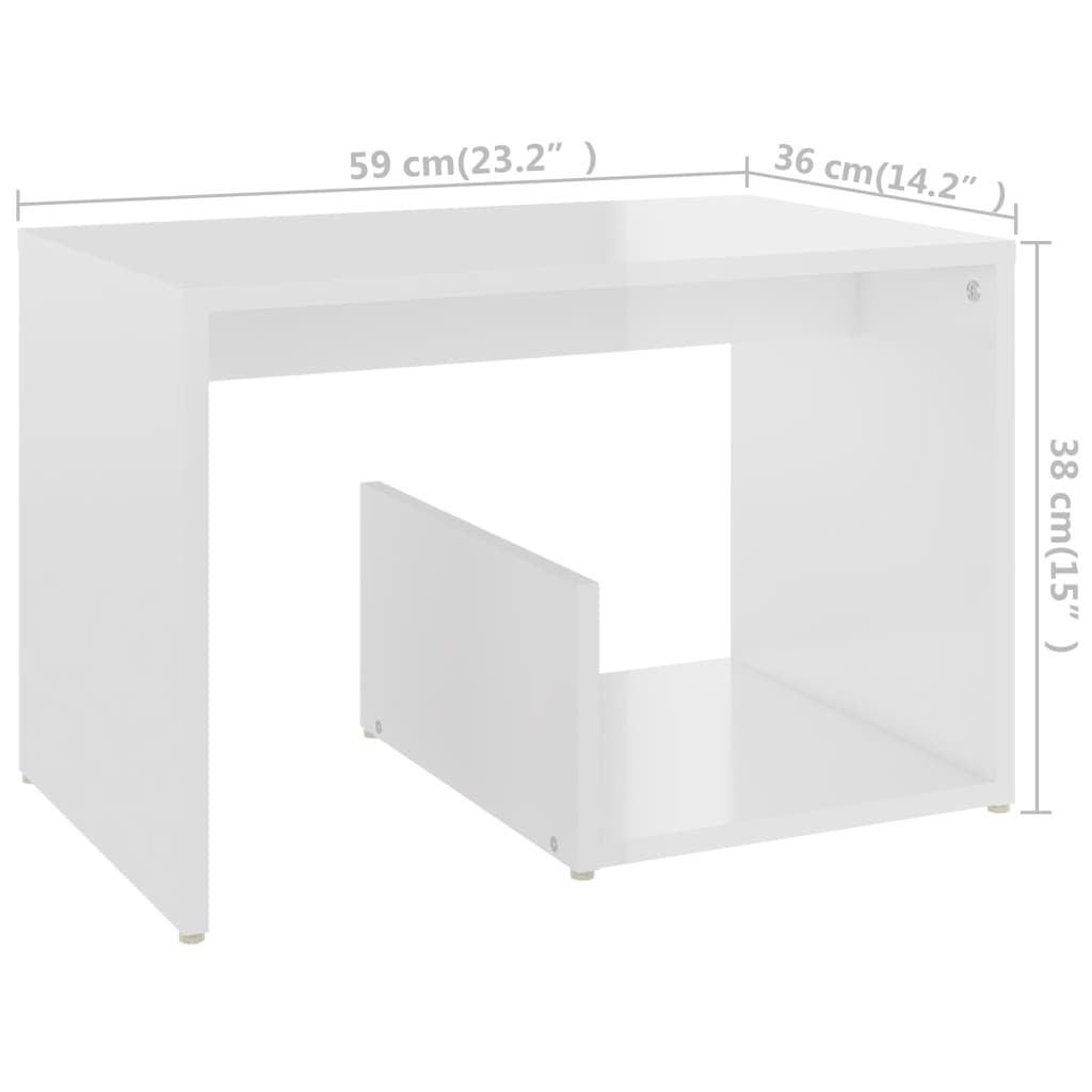 Mesa de apoio derivados de madeira branco/carvalho sonoma