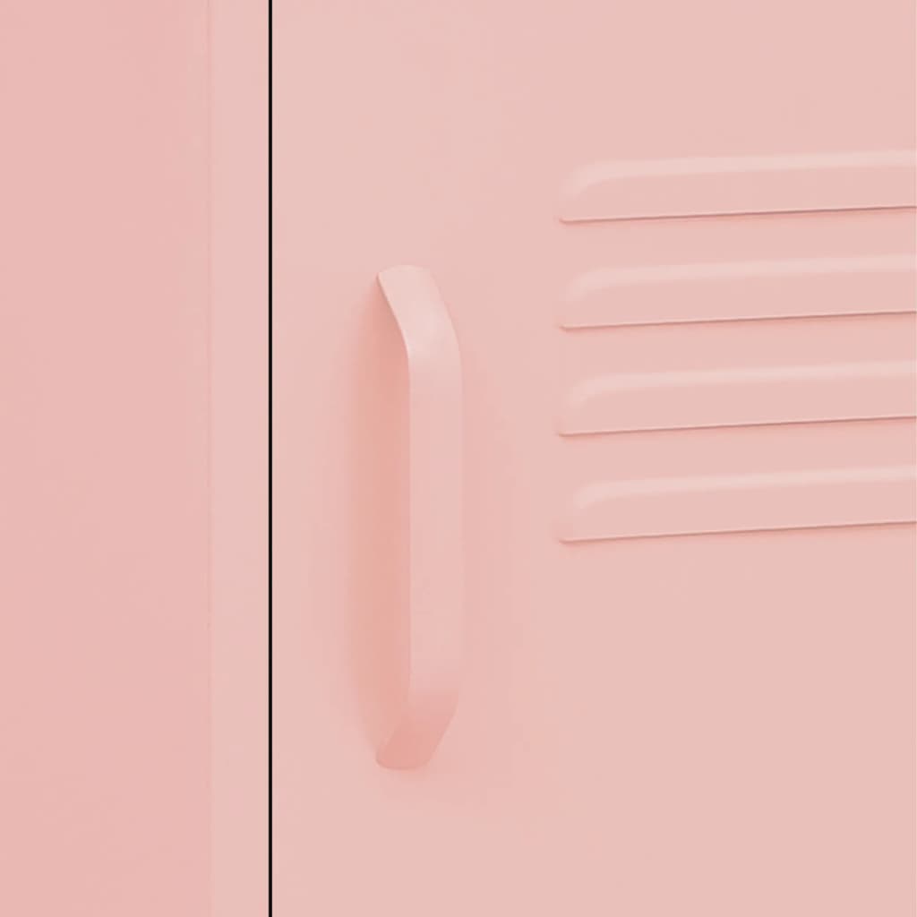 Mesa de cabeceira 35x35x51 cm aço rosa