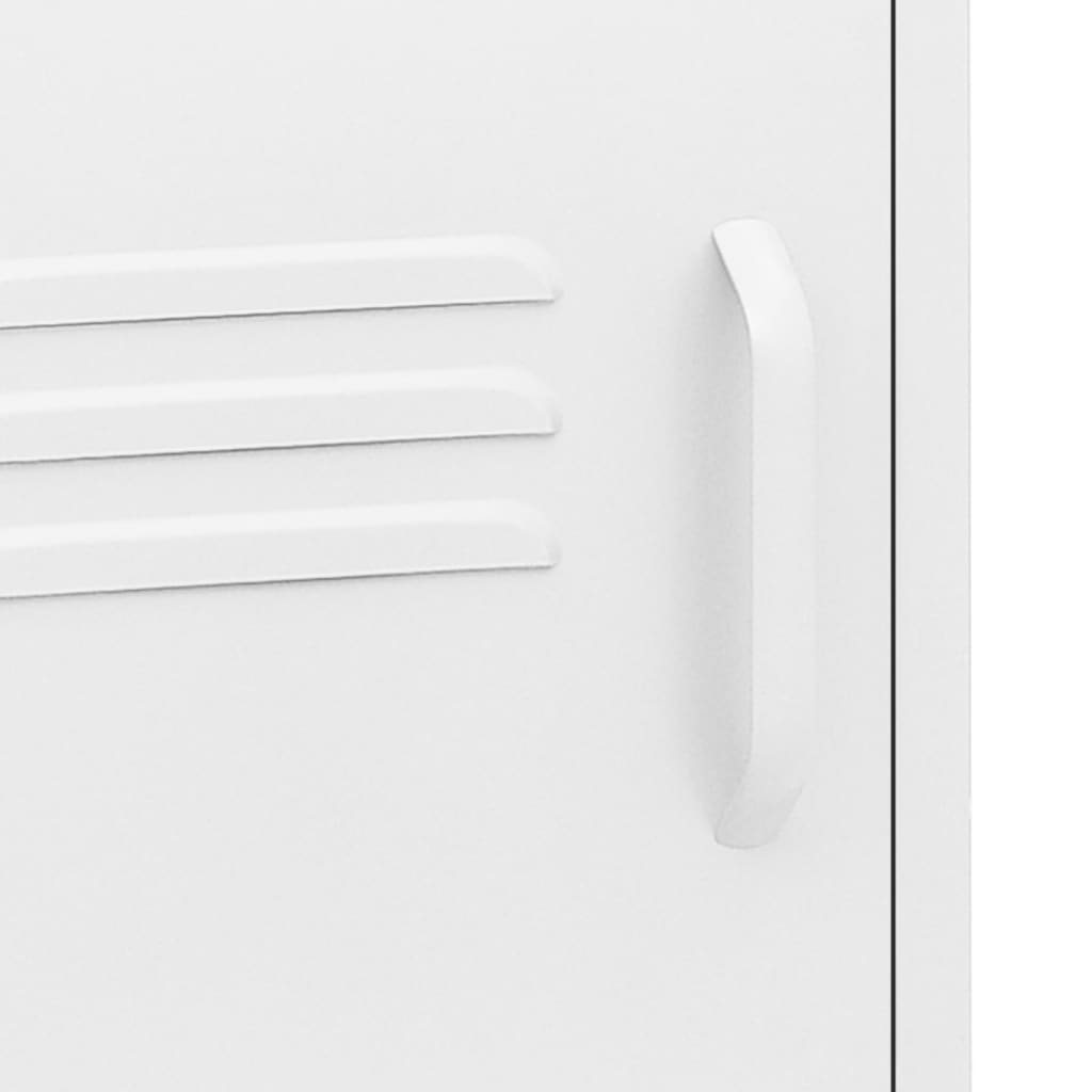 Mesa de cabeceira 35x35x51 cm aço branco