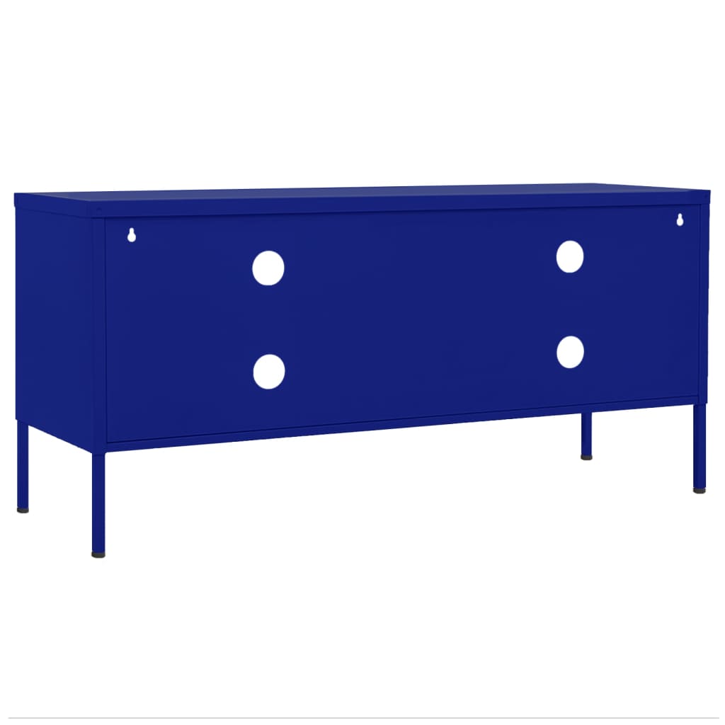 Móvel de TV aço 105x35x50 cm azul-marinho