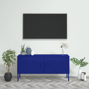 Móvel de TV aço 105x35x50 cm azul-marinho