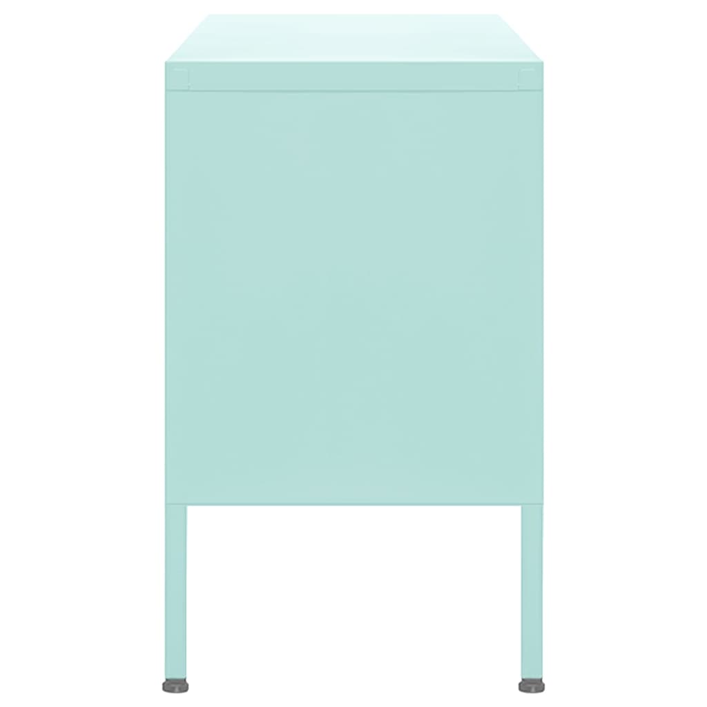 Móvel de TV aço 105x35x50 cm verde-hortelã