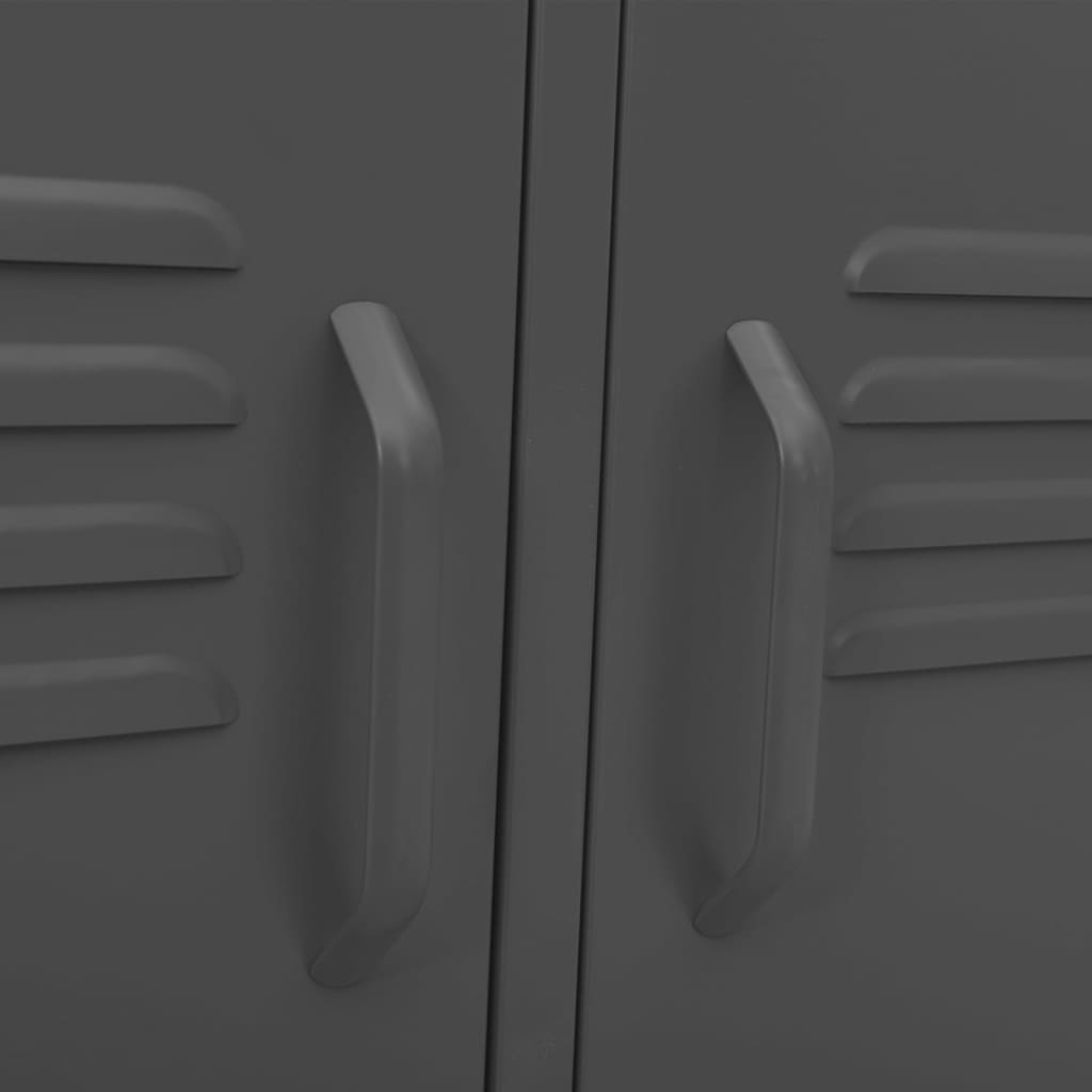 Móvel de TV aço 105x35x50 cm antracite