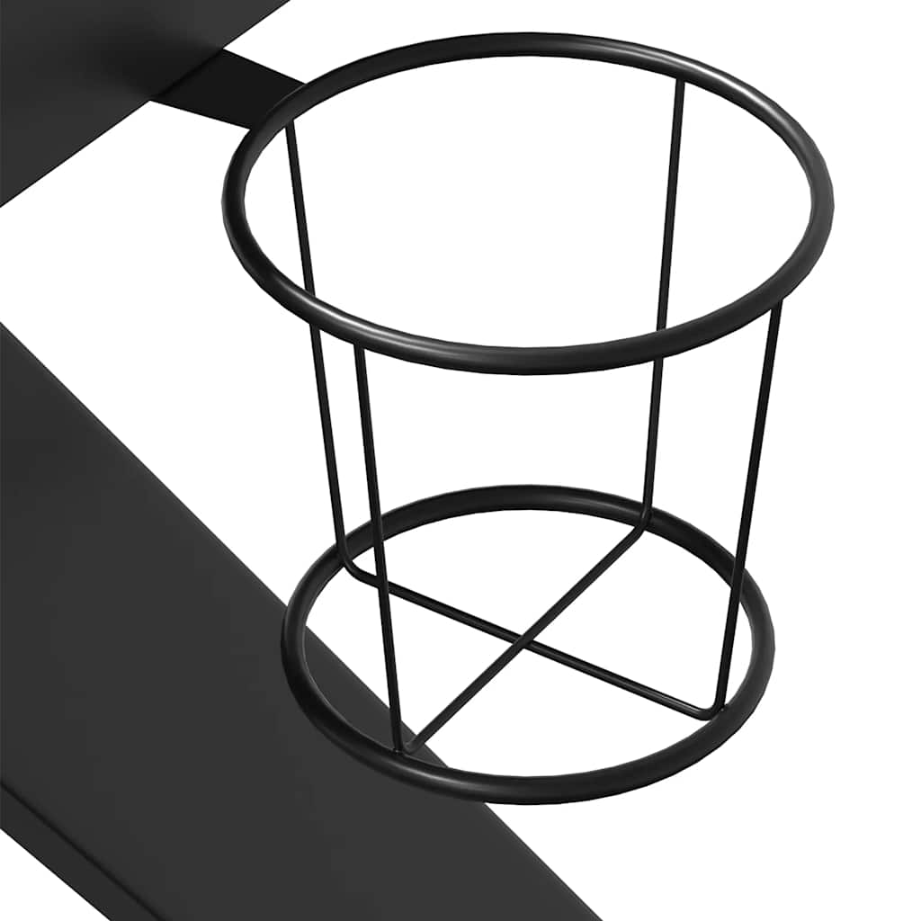 Secretária de gaming c/ pernas em forma de K 90x60x75 cm preto