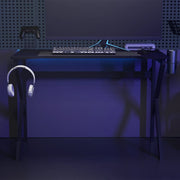 Secretária de gaming c/ pernas em forma de K 110x60x75 cm preto