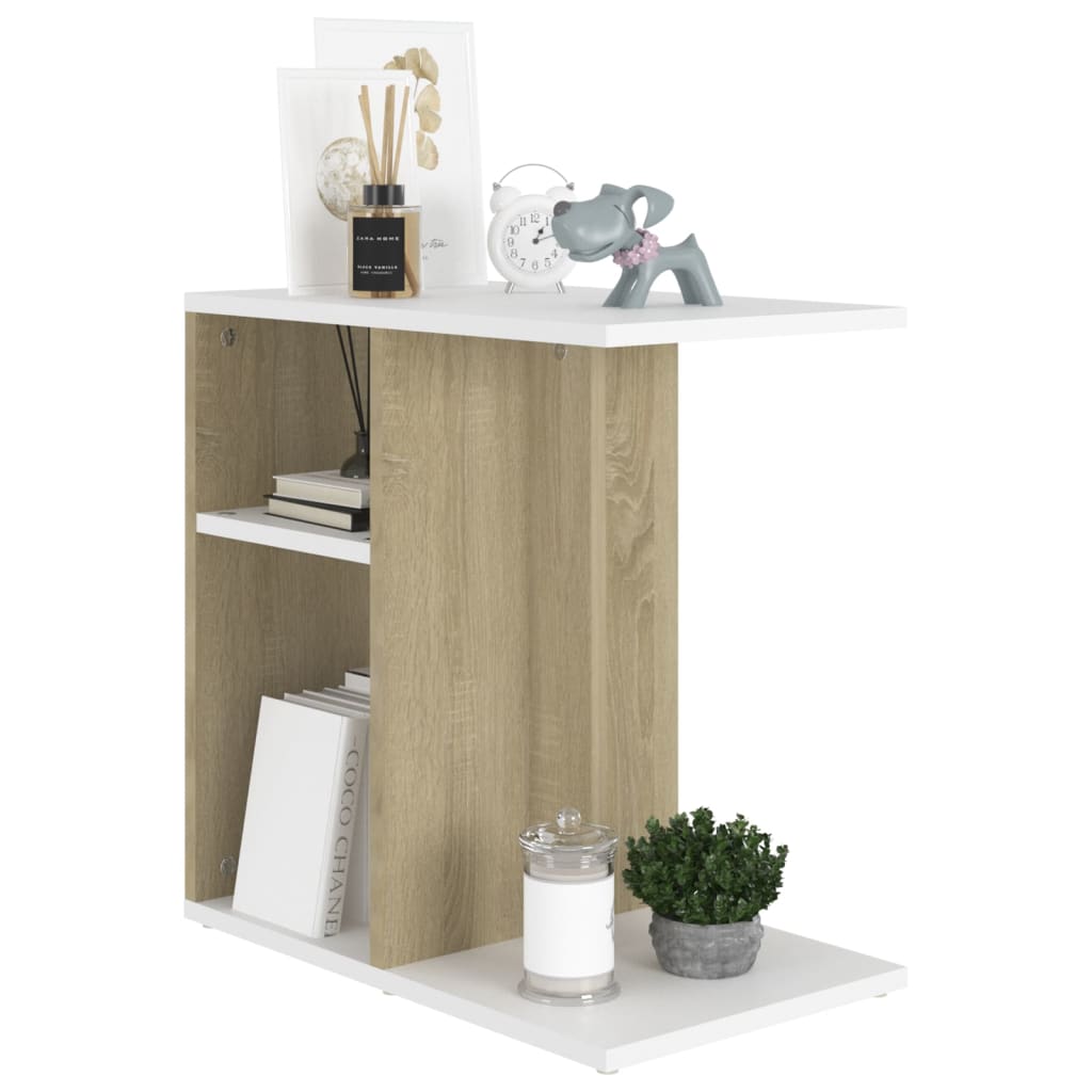 Mesa de apoio 50x30x50 cm contraplacado branco