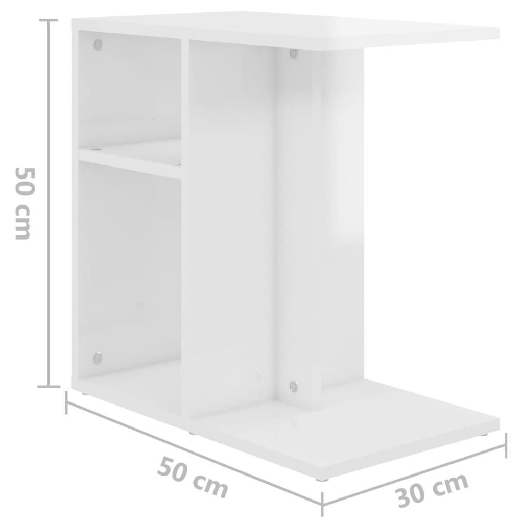 Mesa de apoio 50x30x50 cm contraplacado branco