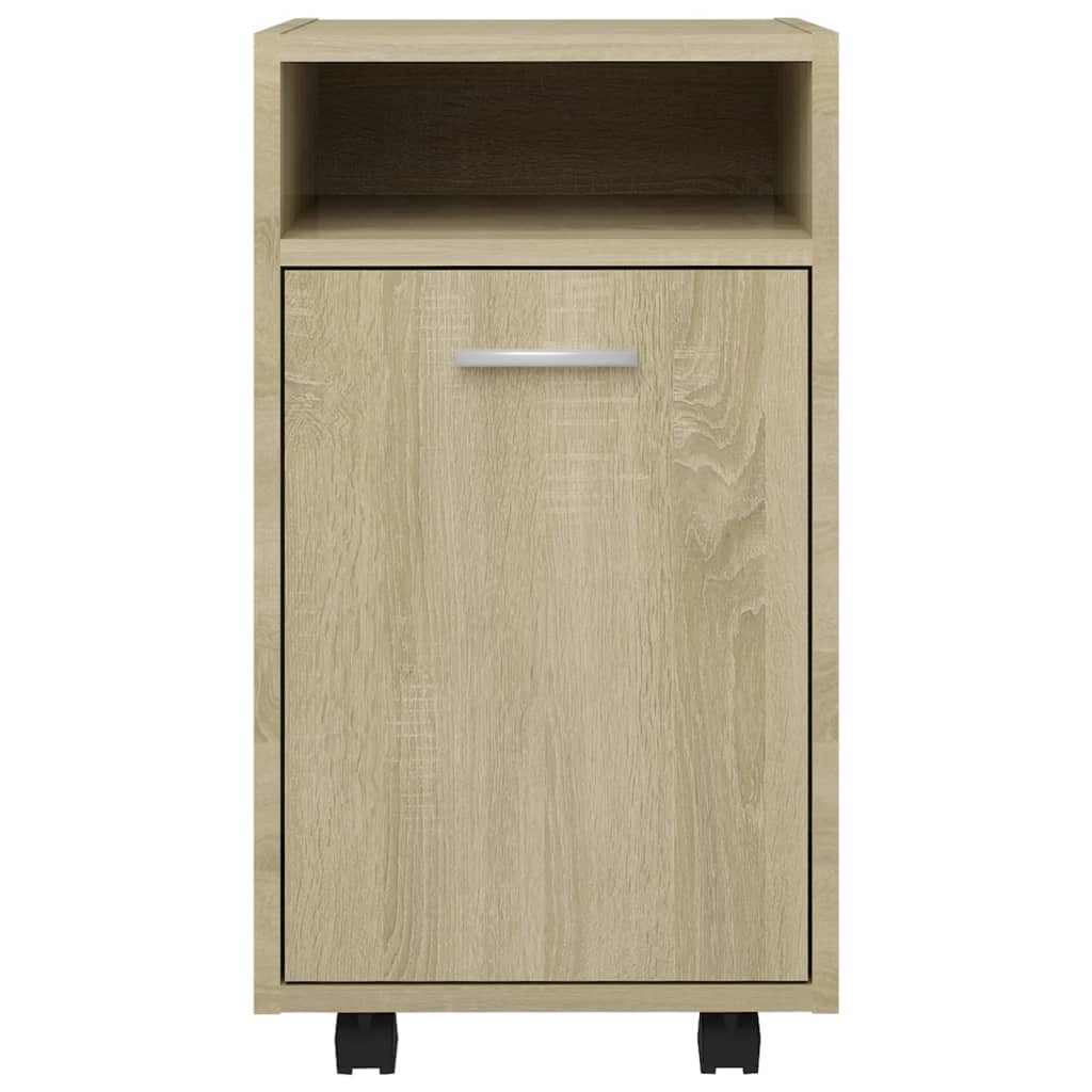Móvel de apoio com rodas 33x38x60 cm contraplacado branco