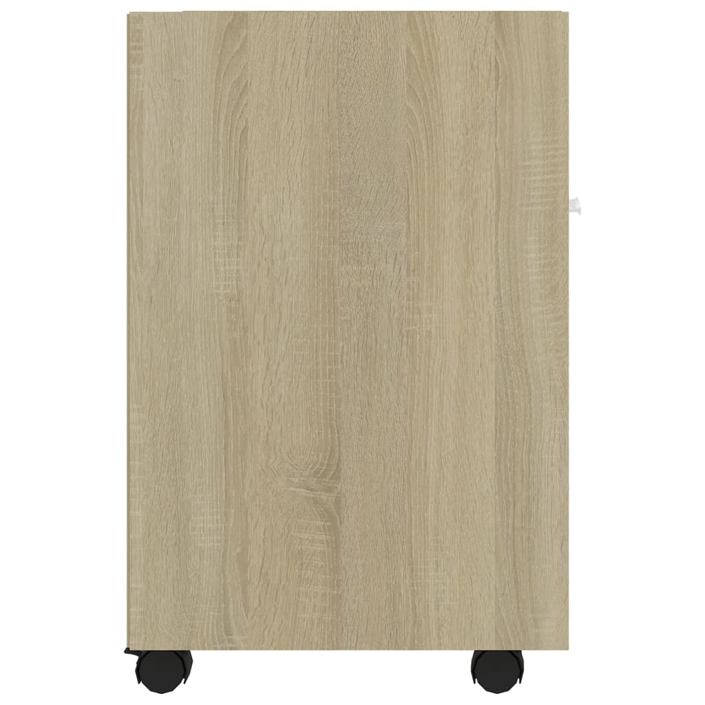 Móvel de apoio com rodas 33x38x60 cm contraplacado branco