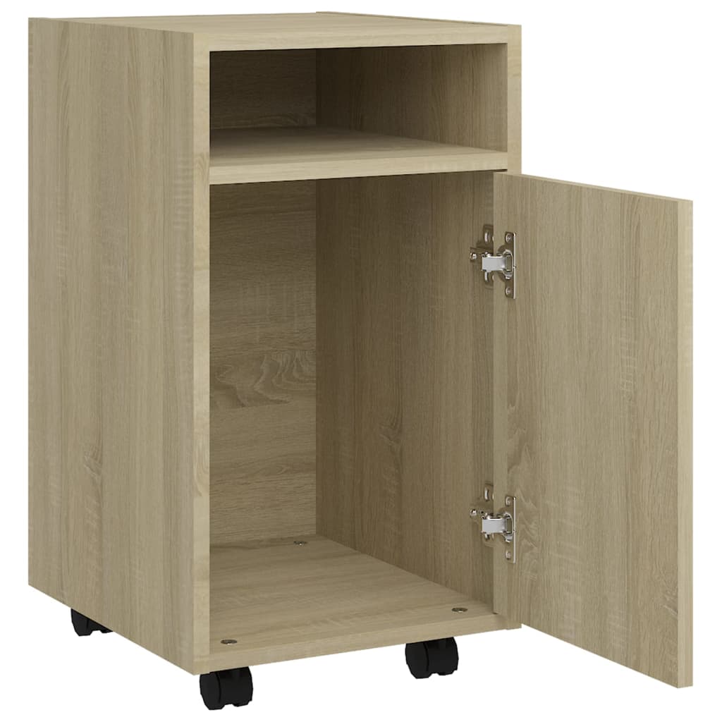 Móvel de apoio com rodas 33x38x60 cm contraplacado branco