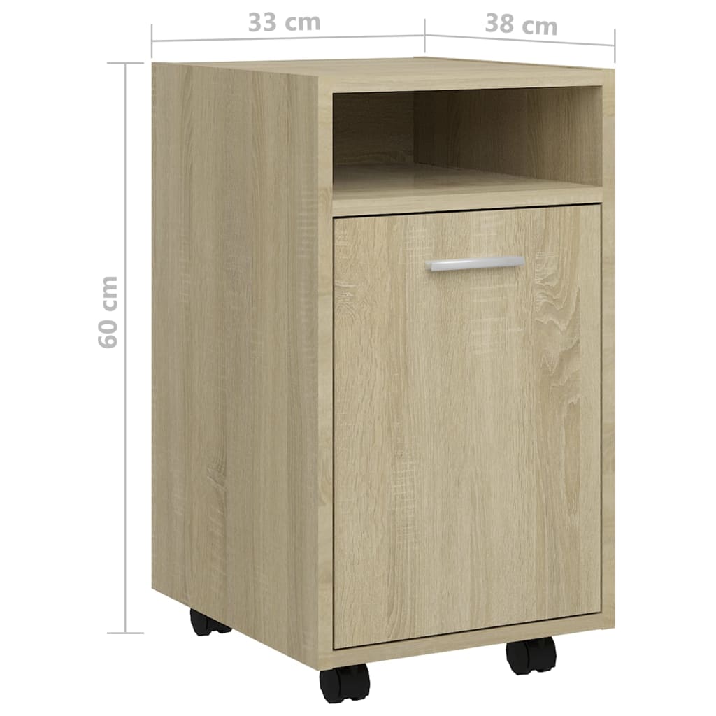 Móvel de apoio com rodas 33x38x60 cm contraplacado branco