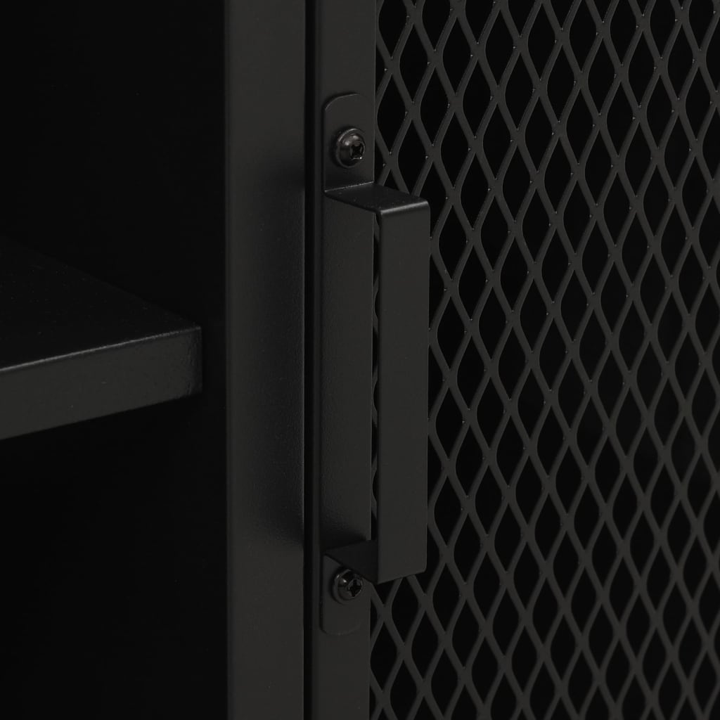 Móvel de TV 105x36x47 cm metal e MDF castanho rústico