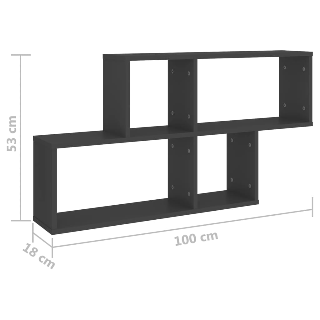 Prateleiras de parede 2 pcs 75x18x20 cm deriv. madeira branco