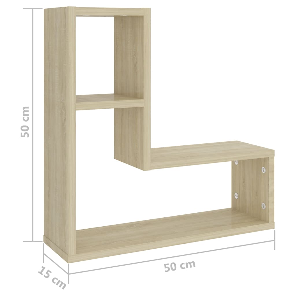 Prateleiras de parede 2 pcs 75x18x20 cm deriv. madeira branco