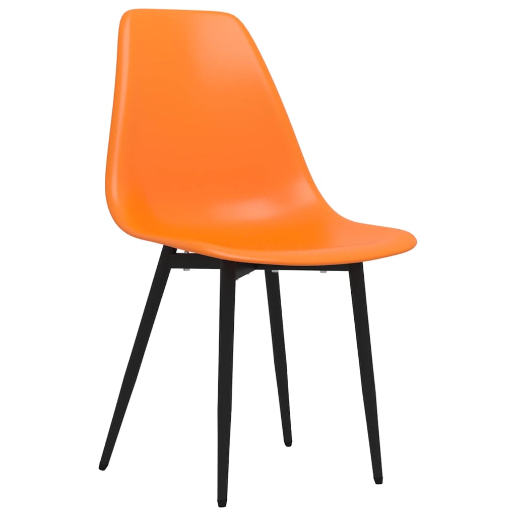 Cadeiras de jantar 2 pcs PP laranja