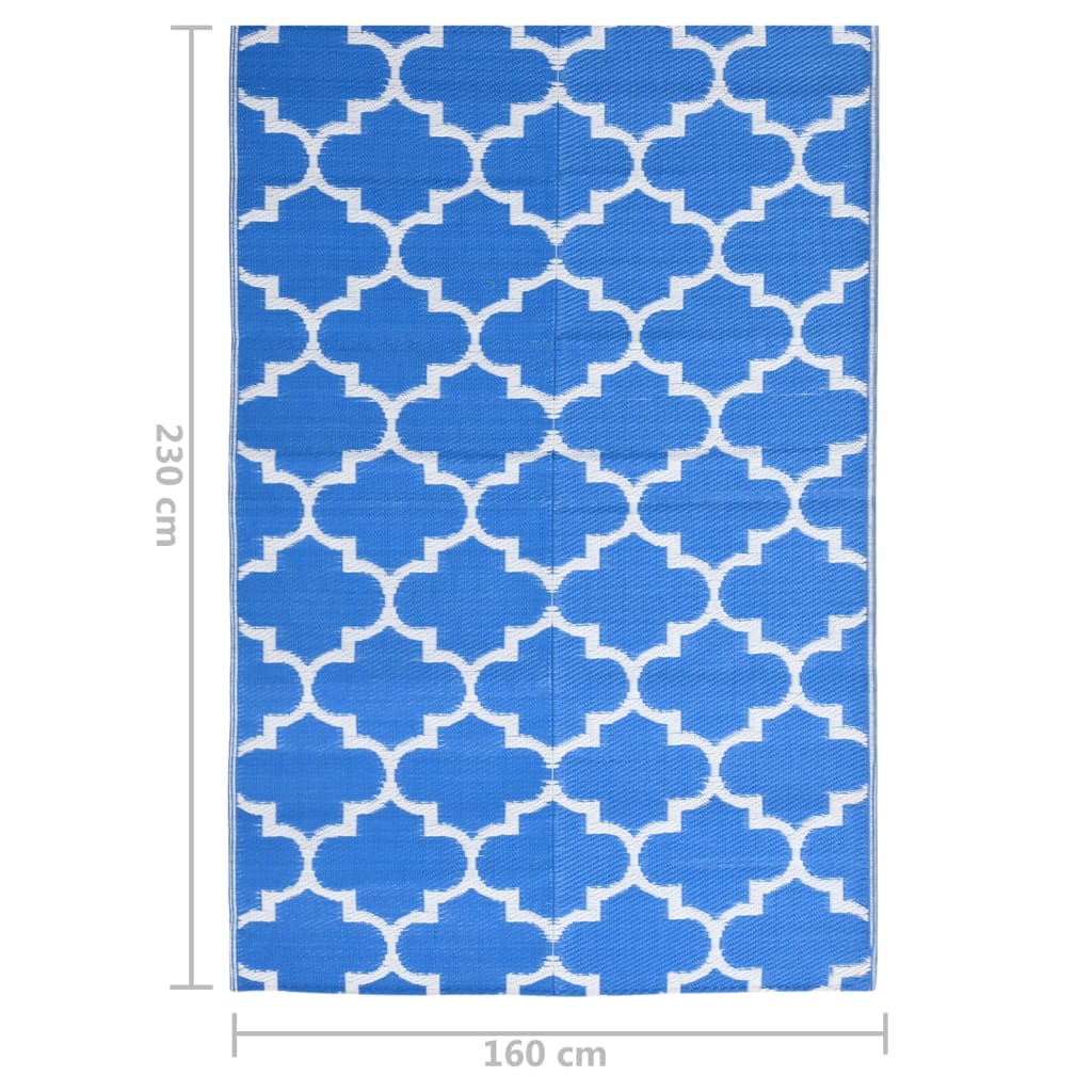 Tapete de exterior 160x230 cm ARAKIL PP azul