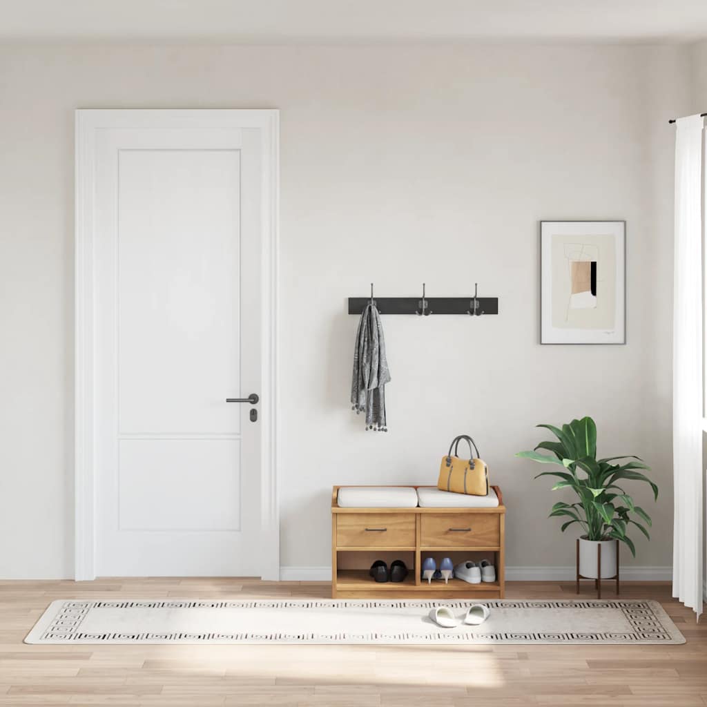 Tapete lavável antiderrapante 80x300 cm bege-claro