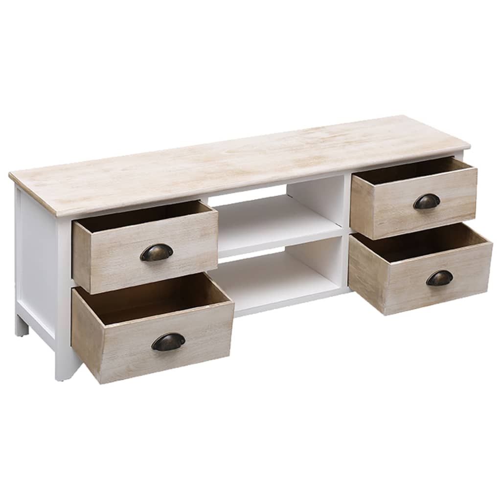 Móvel de TV 108x30x40 cm madeira paulownia maciça