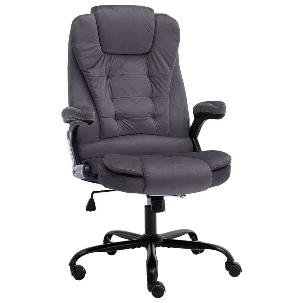 Cadeira de escritório couro artificial cinzento-claro
