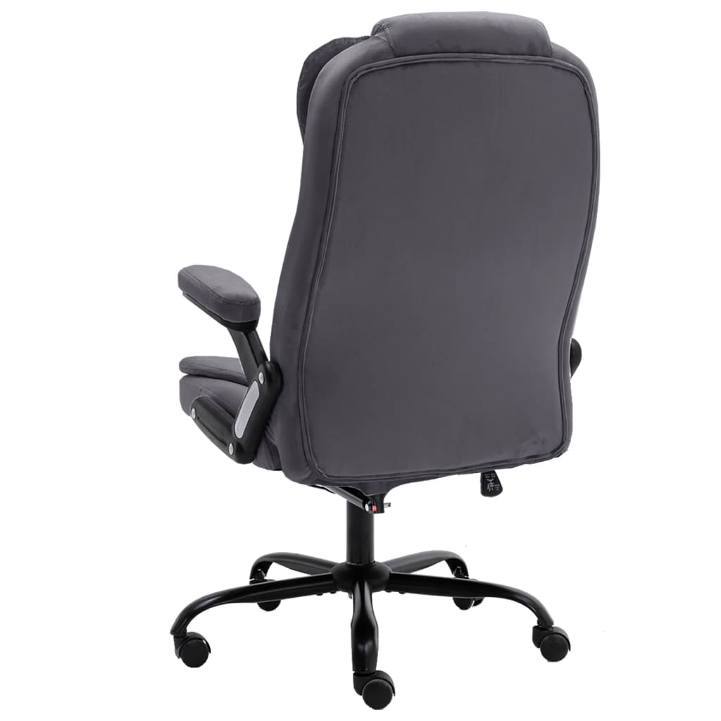 Cadeira de escritório couro artificial cinzento-claro