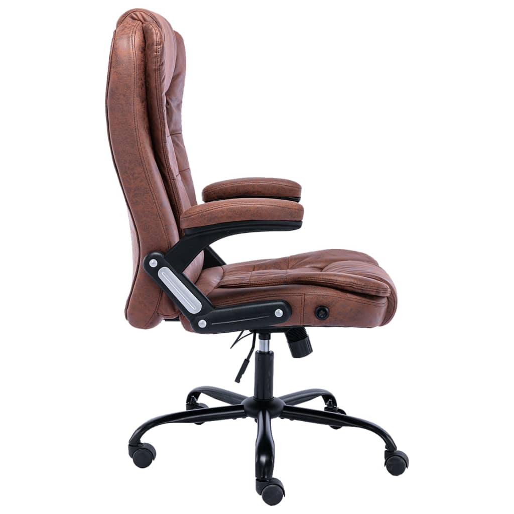 Cadeira de escritório couro artificial cinzento-claro