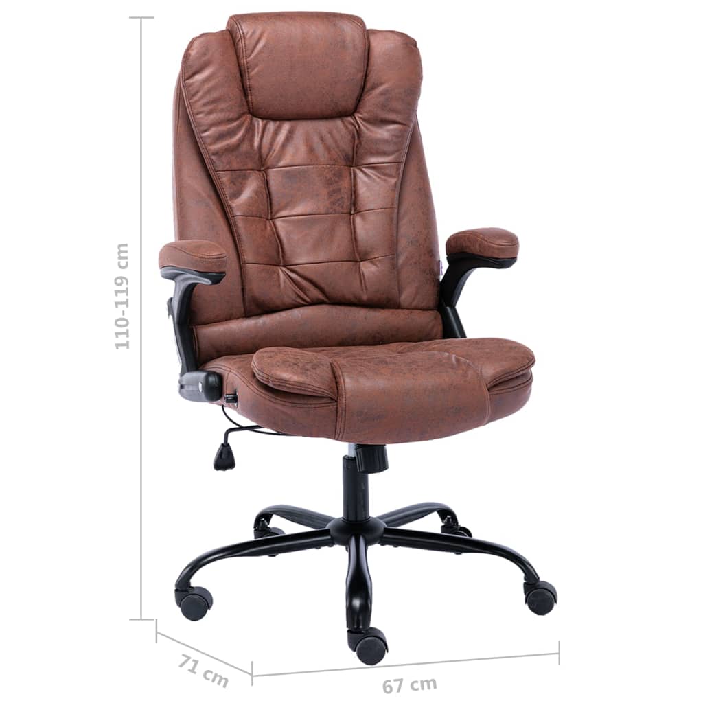 Cadeira de escritório couro artificial cinzento-claro