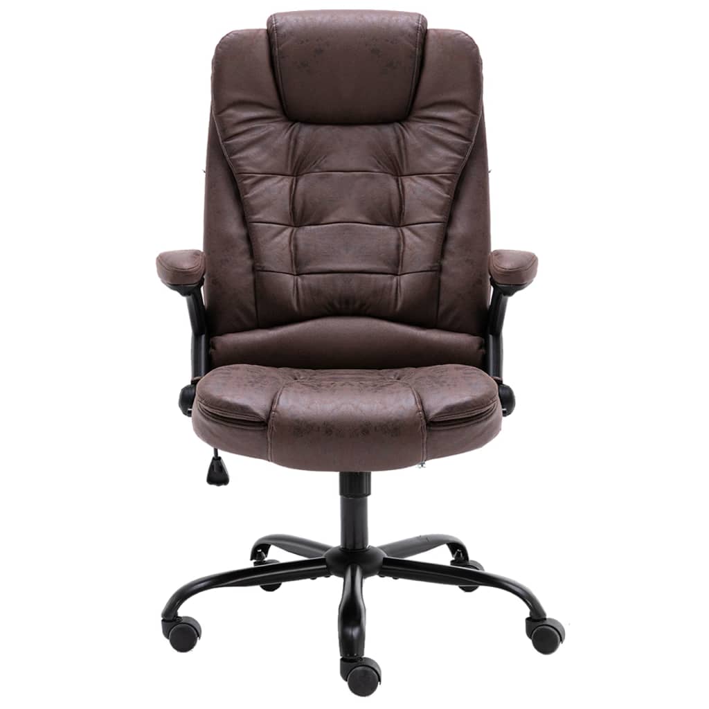 Cadeira de escritório couro artificial cinzento-claro