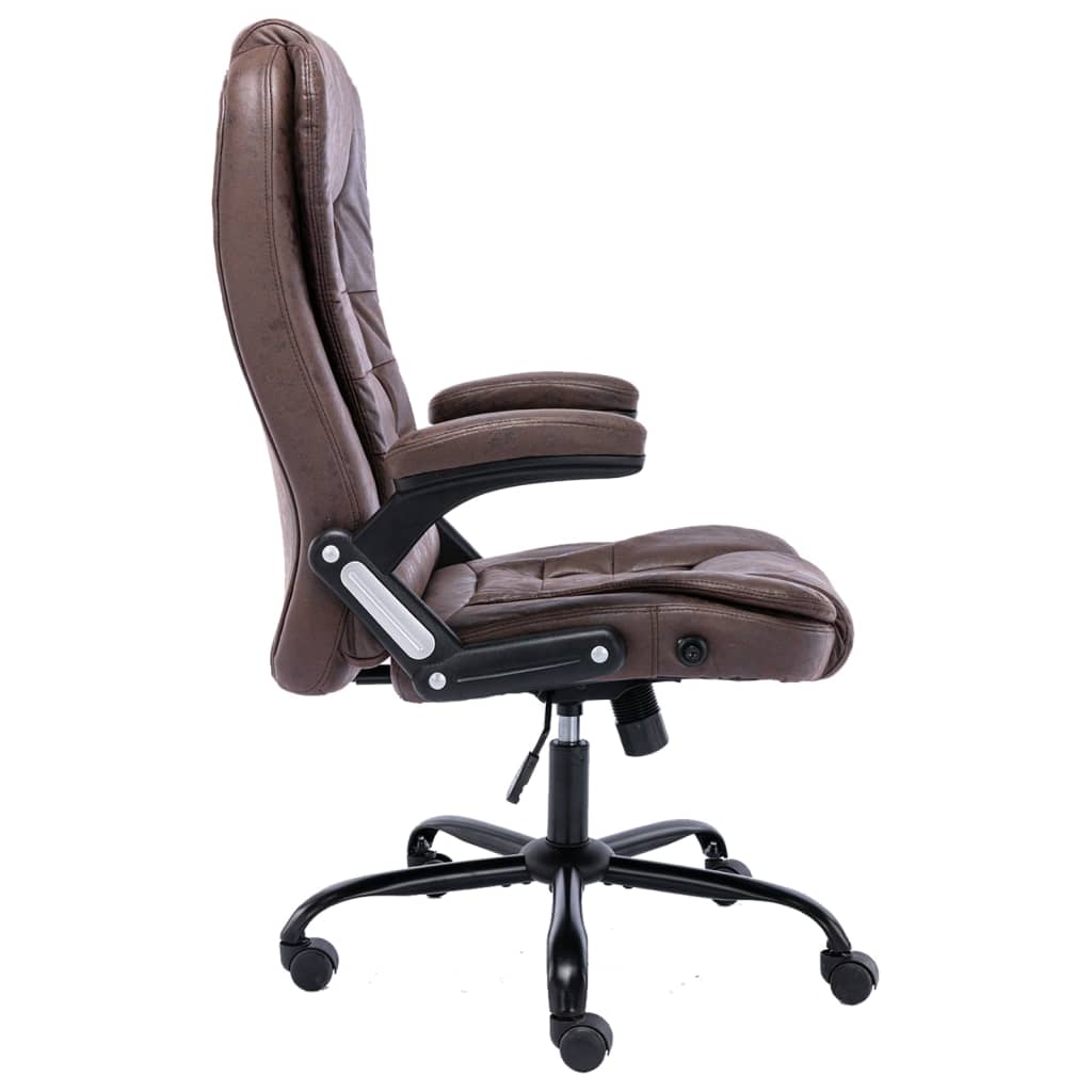 Cadeira de escritório couro artificial cinzento-claro
