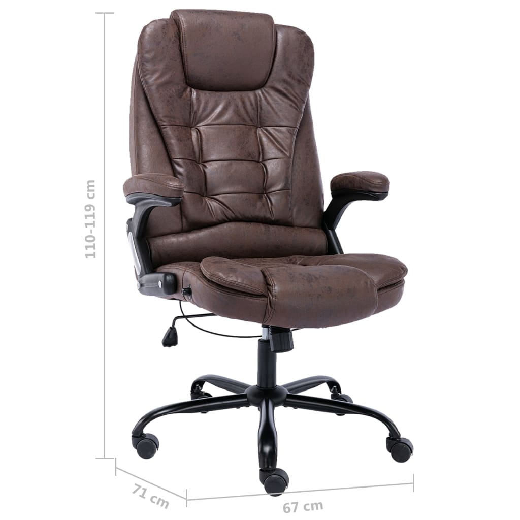 Cadeira de escritório couro artificial cinzento-claro