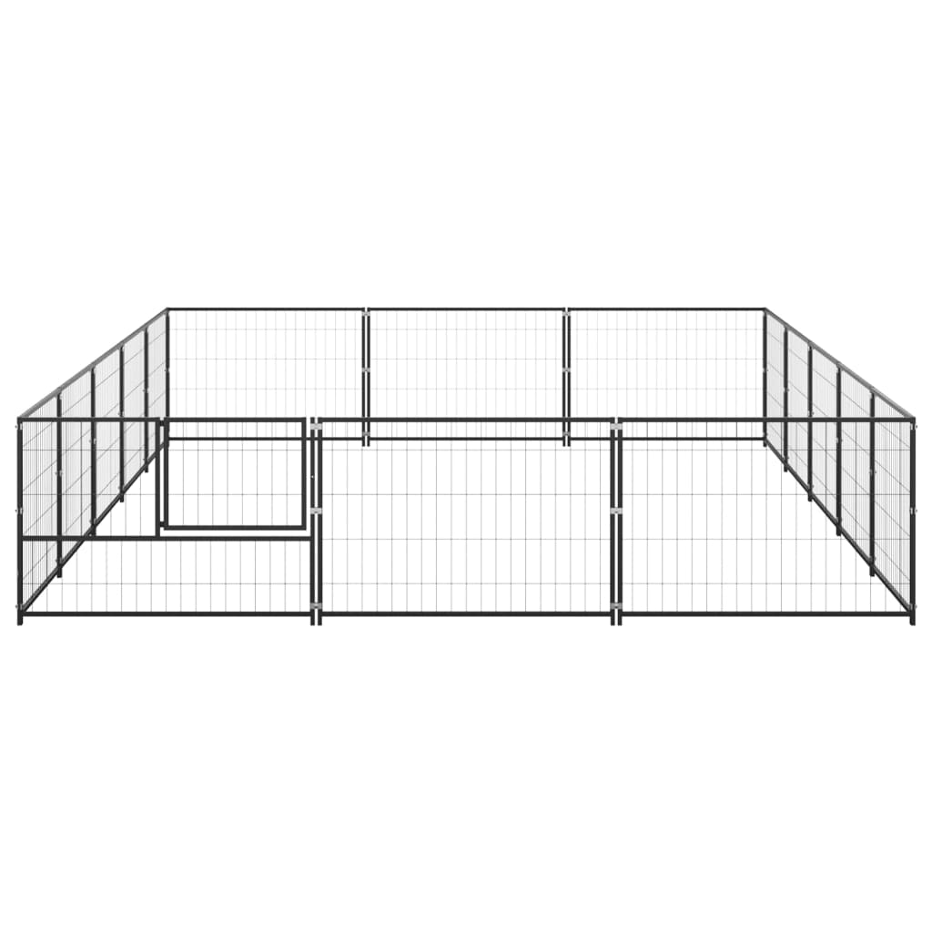 Canil para cães 15 m² aço preto