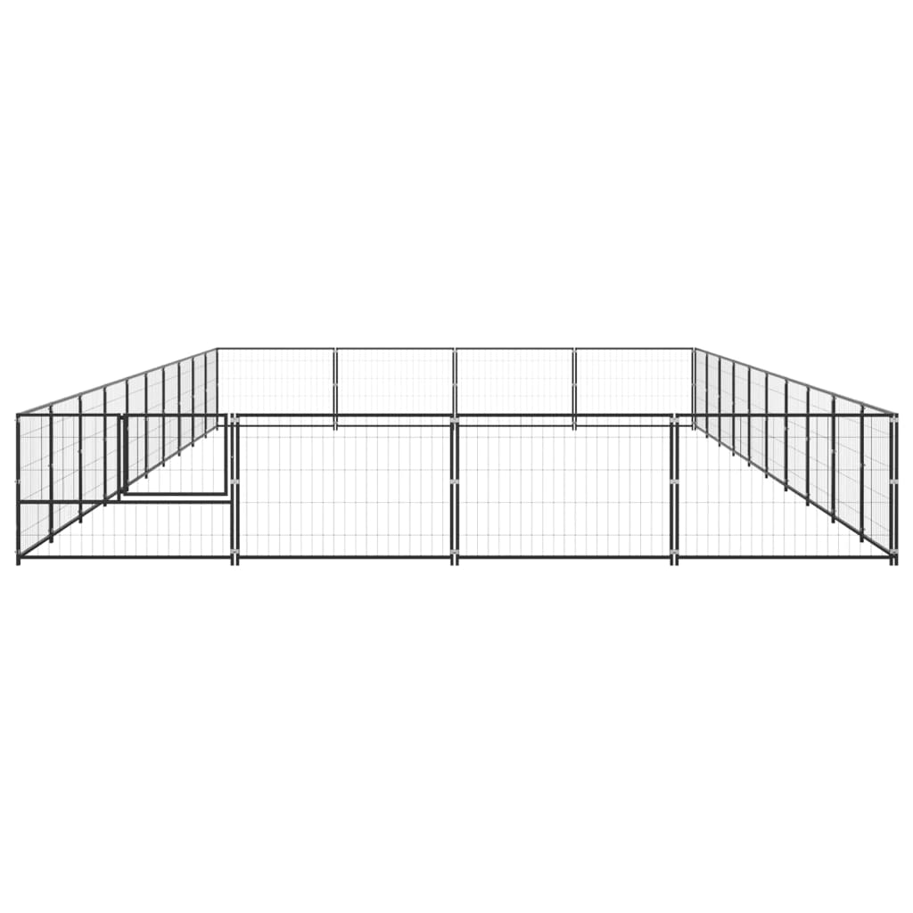 Canil para cães 40 m² aço preto