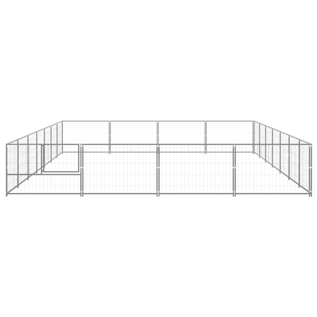 Canil para cães 28 m² aço prateado