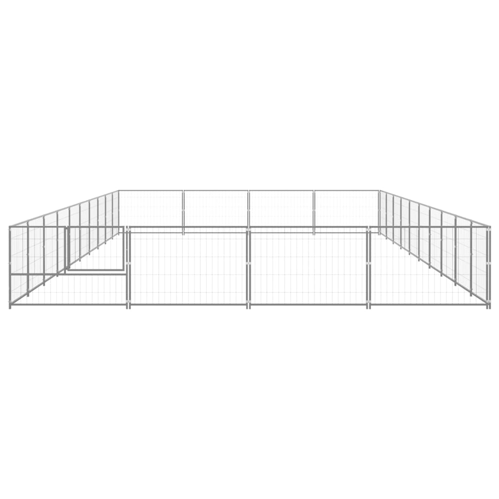 Canil para cães 40 m² aço prateado