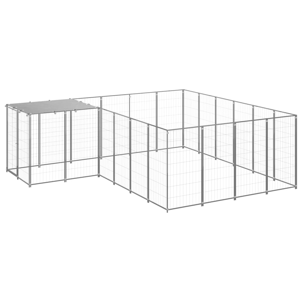 Canil 8,47 m² aço prateado