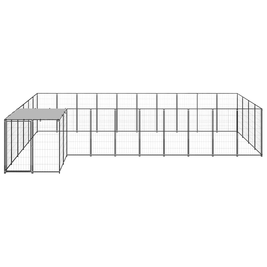 Canil 13,31 m² aço preto
