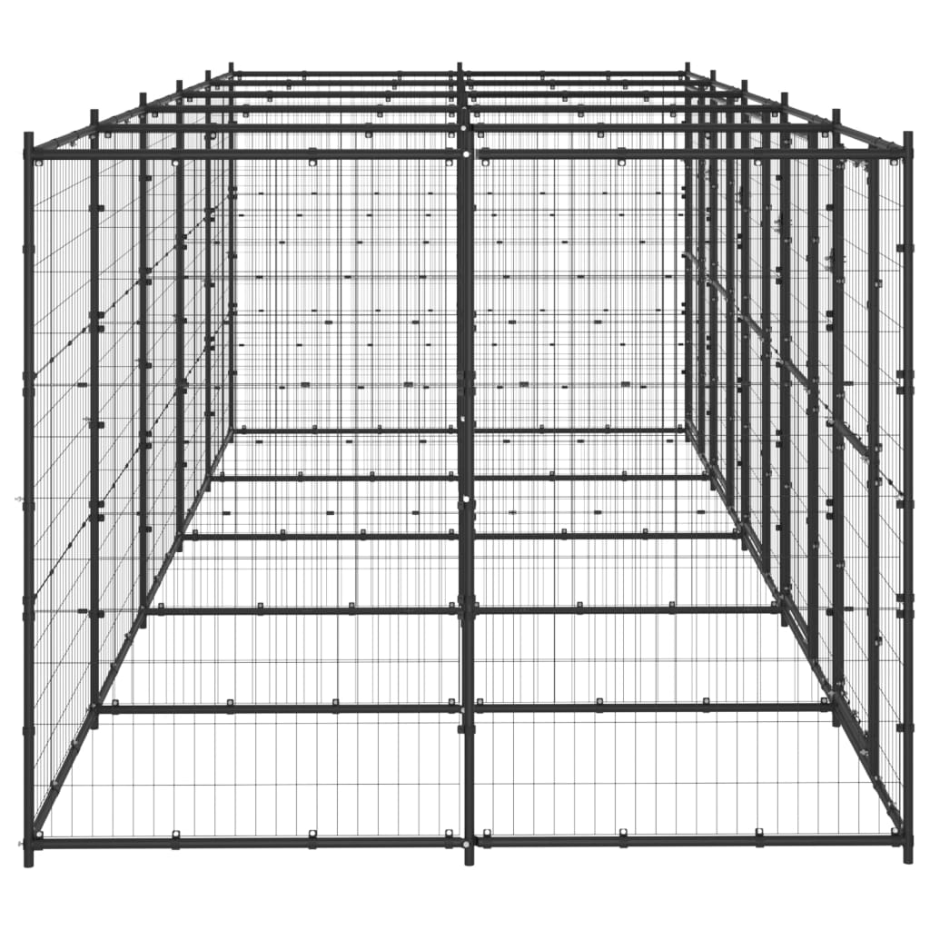 Canil de exterior 12,1 m² aço