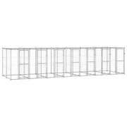 Canil de exterior com telhado 16,94 m² aço galvanizado