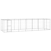 Canil de exterior com telhado 16,94 m² aço galvanizado