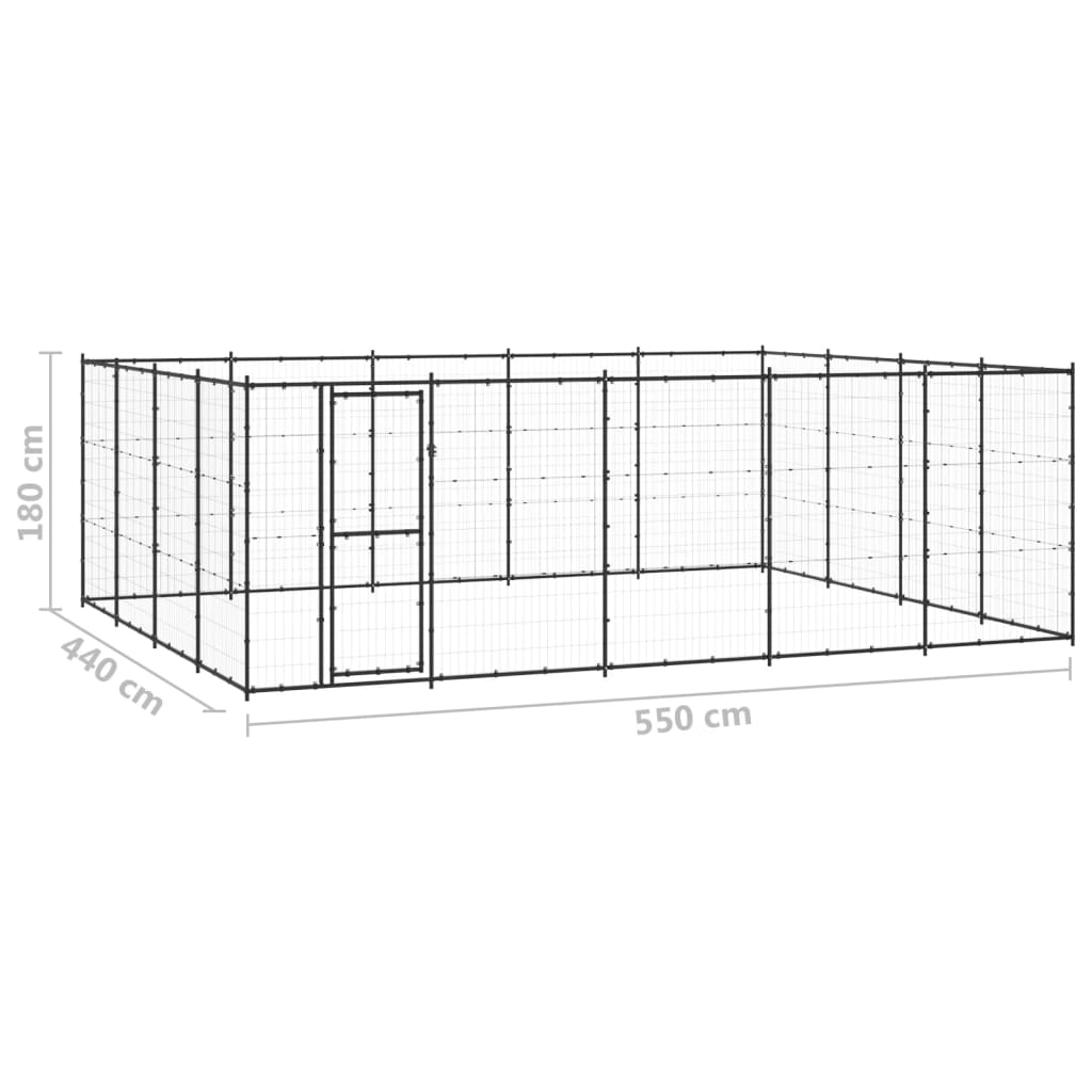Canil de exterior 24,2 m² aço