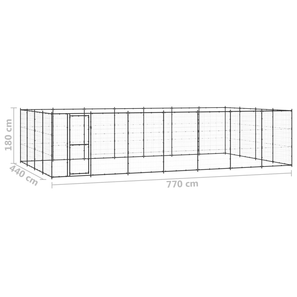 Canil de exterior 33,88 m² aço