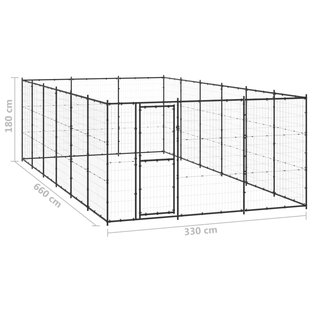 Canil de exterior 21,78 m² aço