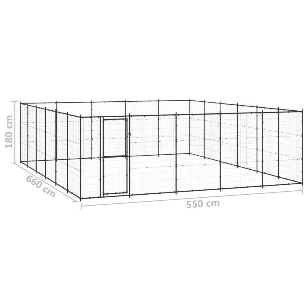 Canil de exterior 36,3 m² aço