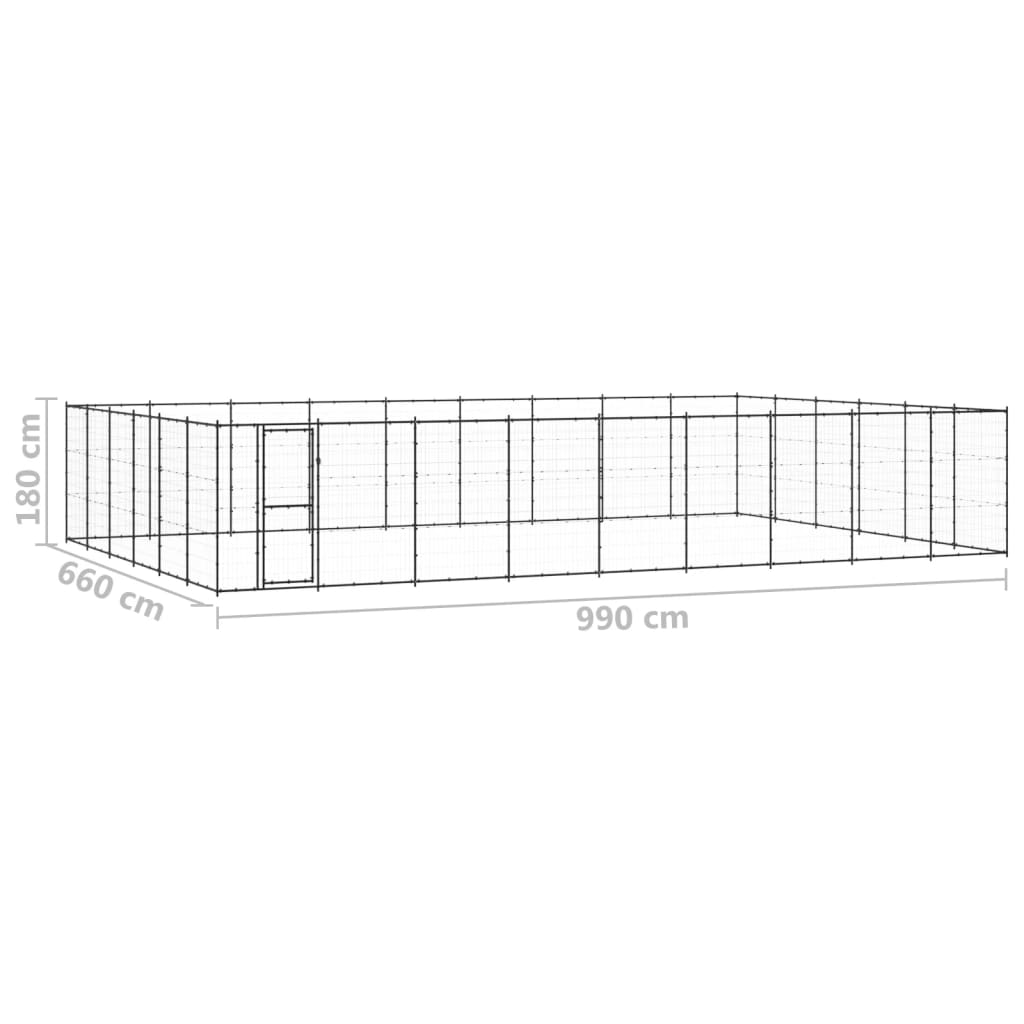 Canil de exterior 65,34 m² aço
