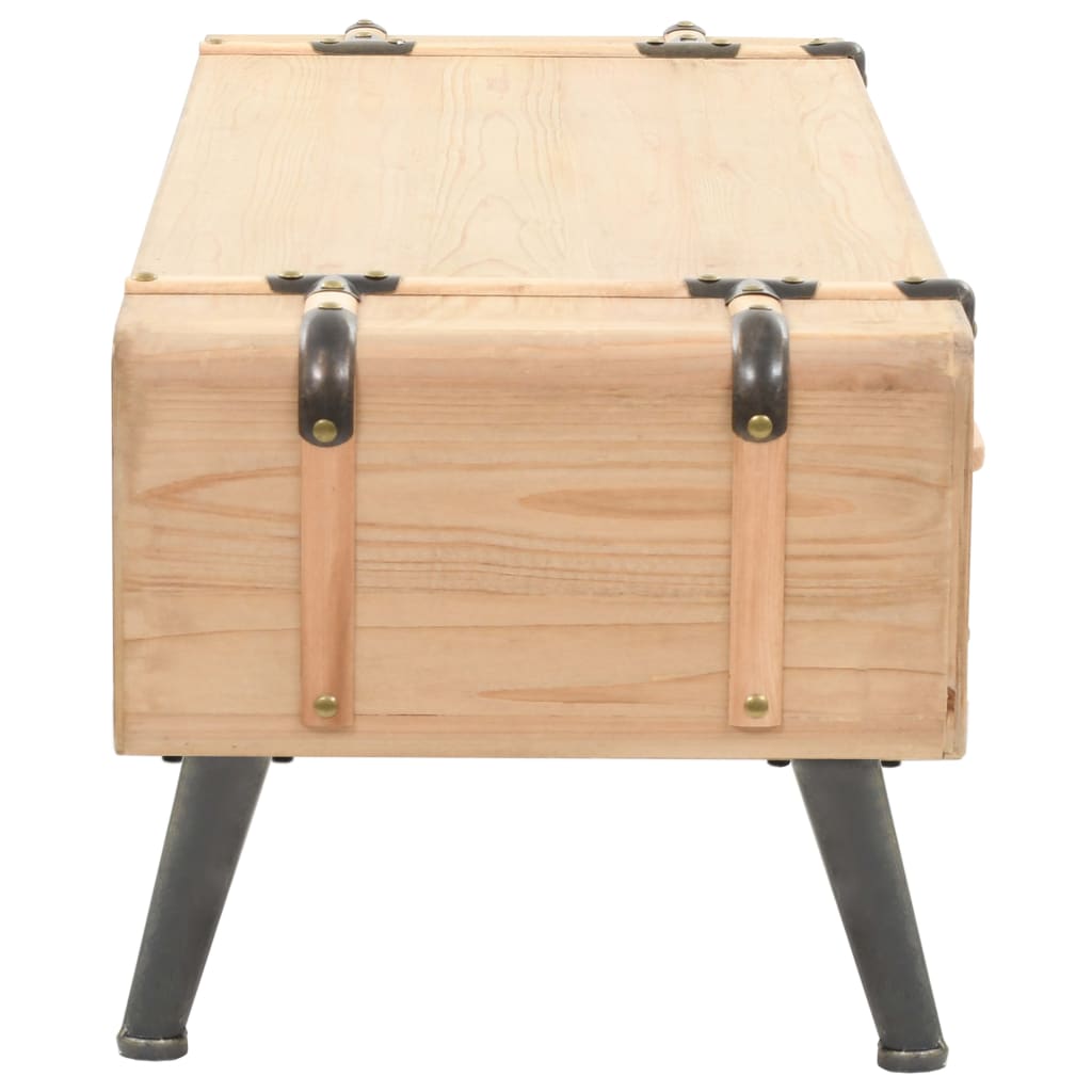 Móvel de TV madeira de abeto maciça 110x33x35 cm